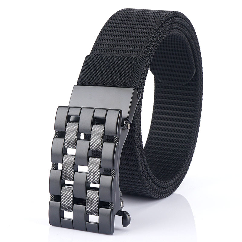 Enniu Automatic Buckle Nylon Belt Men's And Women's Jeans Toothless Youth Leisure Canvas Belt Wholesale Specification drawing
