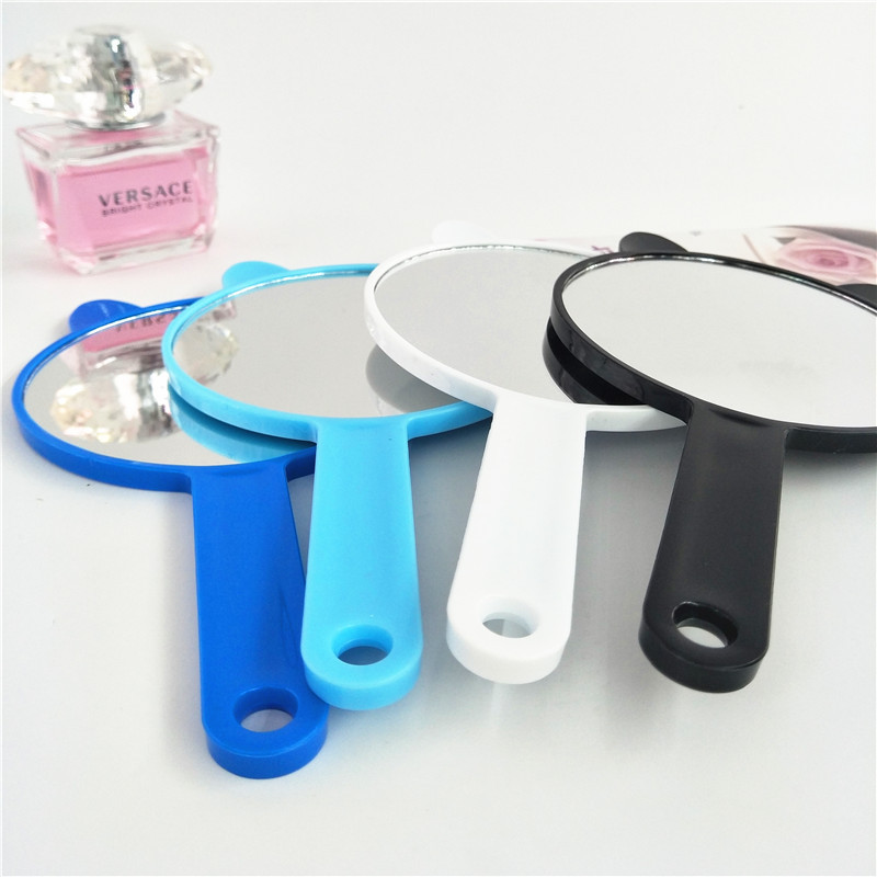 Wholesale high-definition cat ear handle mirror, portable and fashionable handheld makeup mirror for women, single-sided beauty mirror that can be used for makeup details Picture