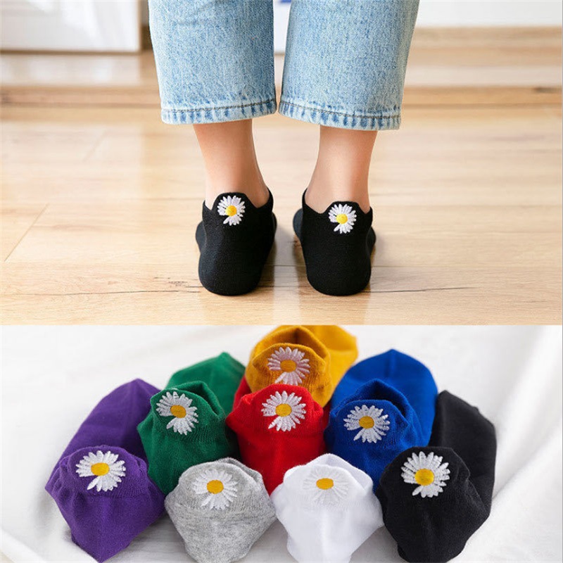 浅口小雏菊袜/后跟刺绣笑脸/芝麻街sin产品图