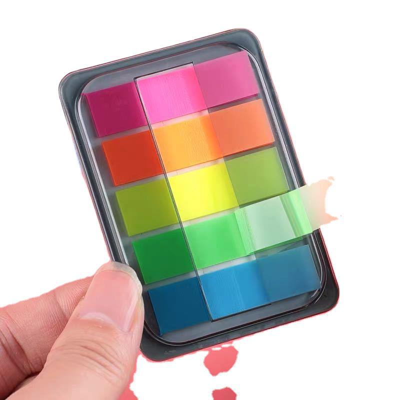 Index label paper fluorescent indicator stickers extractive Dazzle Korean small fresh Post-it notes student classification do marking Item Picture