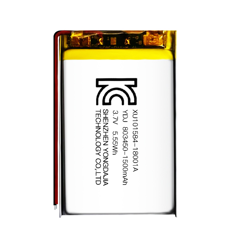 Yongdajia directly supplies 3.7V polymer lithium battery cells 803450/1500mAh rechargeable batteries for hand warmers and humidifiers Item Picture