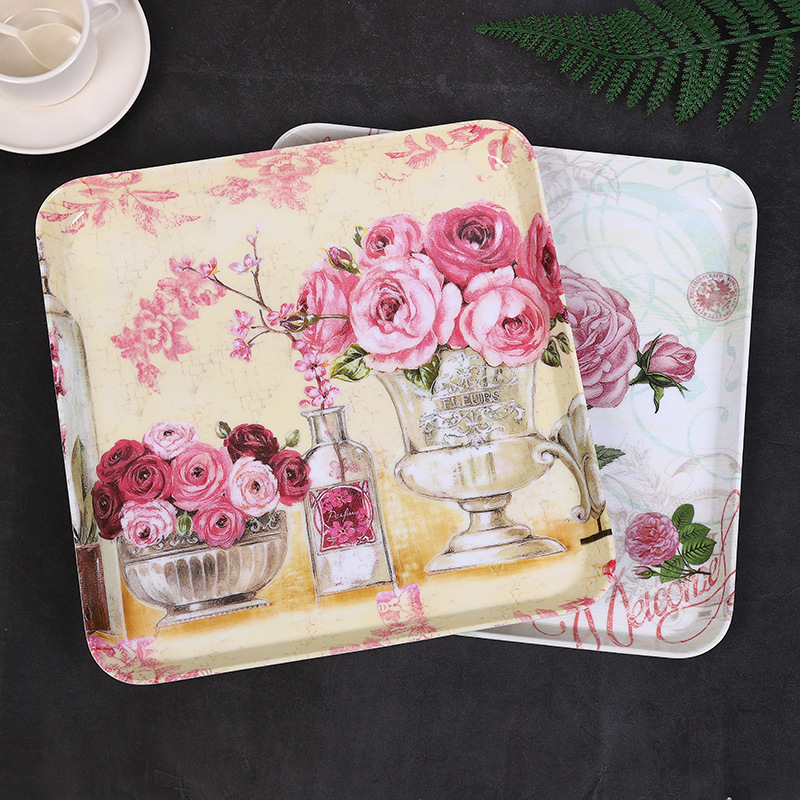 2021 New Nano Dish Square A5 Melamine Tableware Tray Dish Plate Fruit Tray Dinner Plate