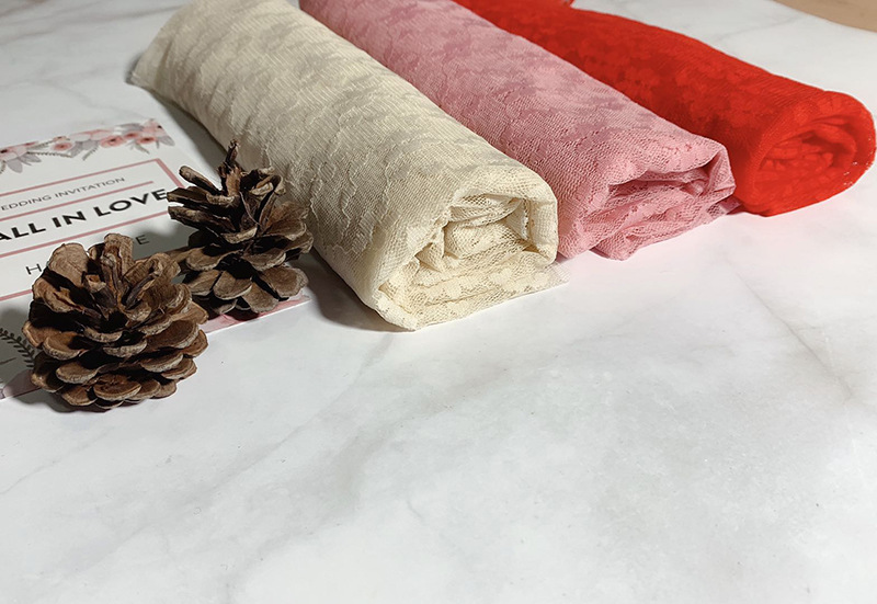 Factory direct sales of home textile accessories: Nylon elastic small snowflake fabric for skirts, wedding dresses, underwear and clothing lace details Picture