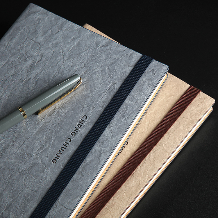 Customized a5 creative business office notebook with binding rope, diary, leather strap, and logo Application Scenario