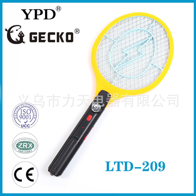 GECKO-YPD一拍得品牌LTD-209特价21X51CM带LED照明灯充电式电蚊拍详情图1