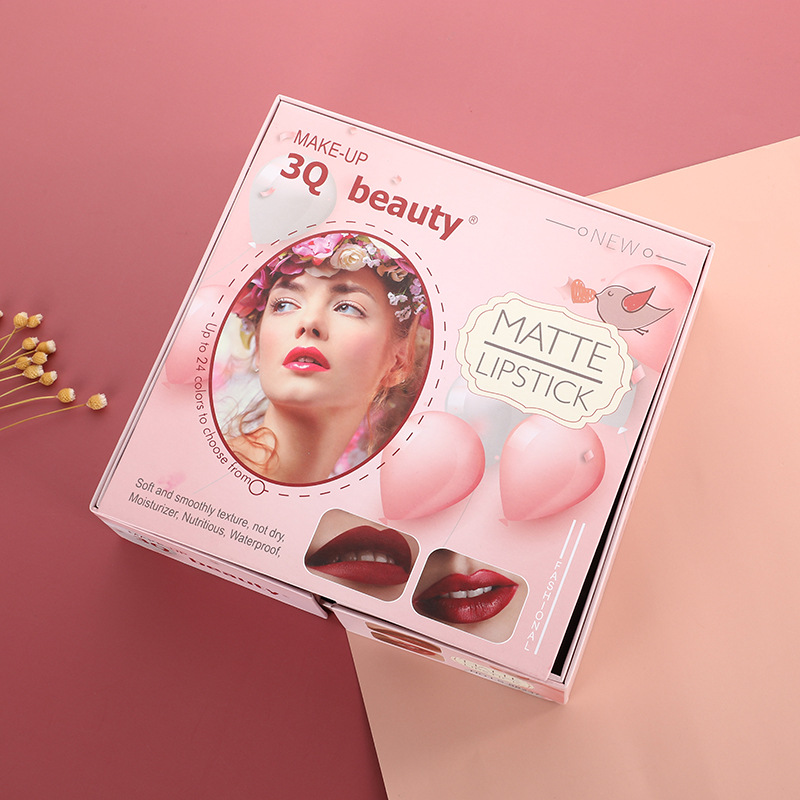 3Q Beauty Cross-Border Velvet Mist Lipstick Non-Stick Cup Continuous Moisturizing Matte Lipstick Lip Gloss Lipstick Set details Picture