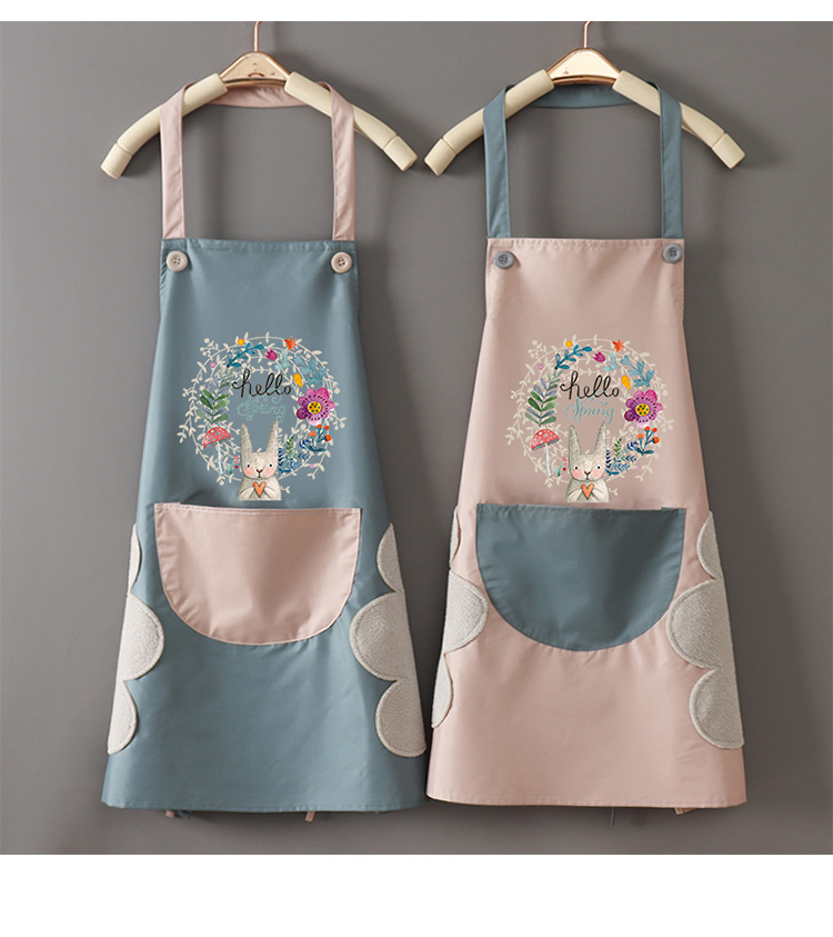 Kitchen Apron Women's Home Cute Cooking Waterproof Anti-Oil Waist Overalls Men's Work Clothes Support Printing Logo Application Scenario