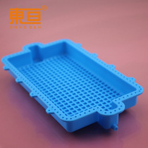 ZQT18510525 Blue football table double row hole sink technology building blocks parts porous sink