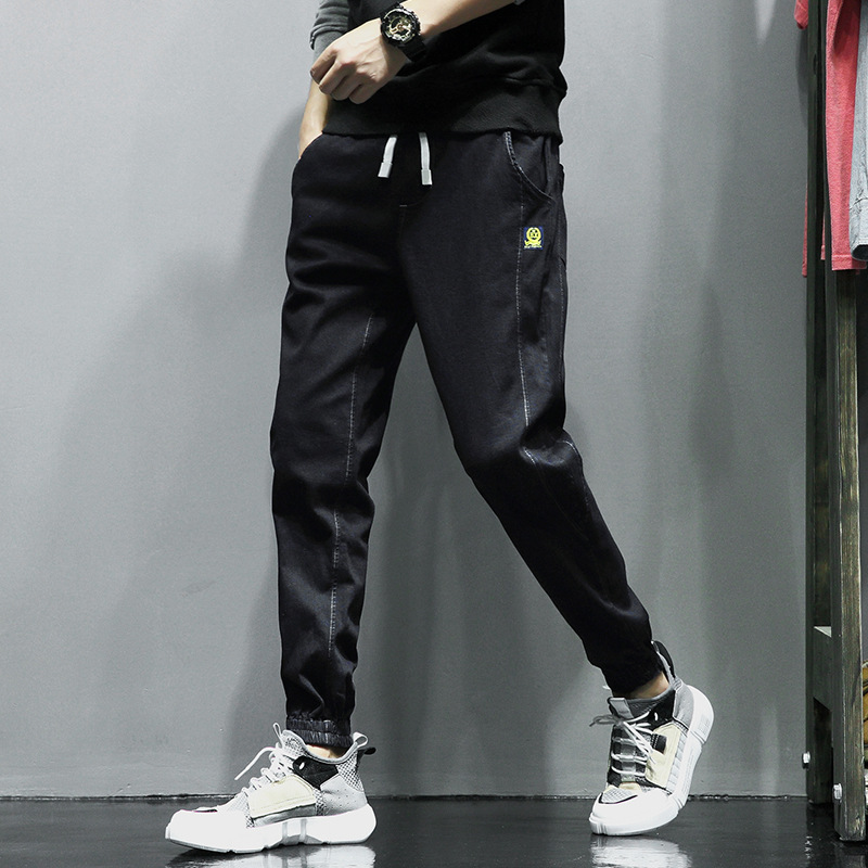 One-stop delivery of 2022 spring new men's loose jeans, youth trousers and Korean-style stretch casual trendy pants