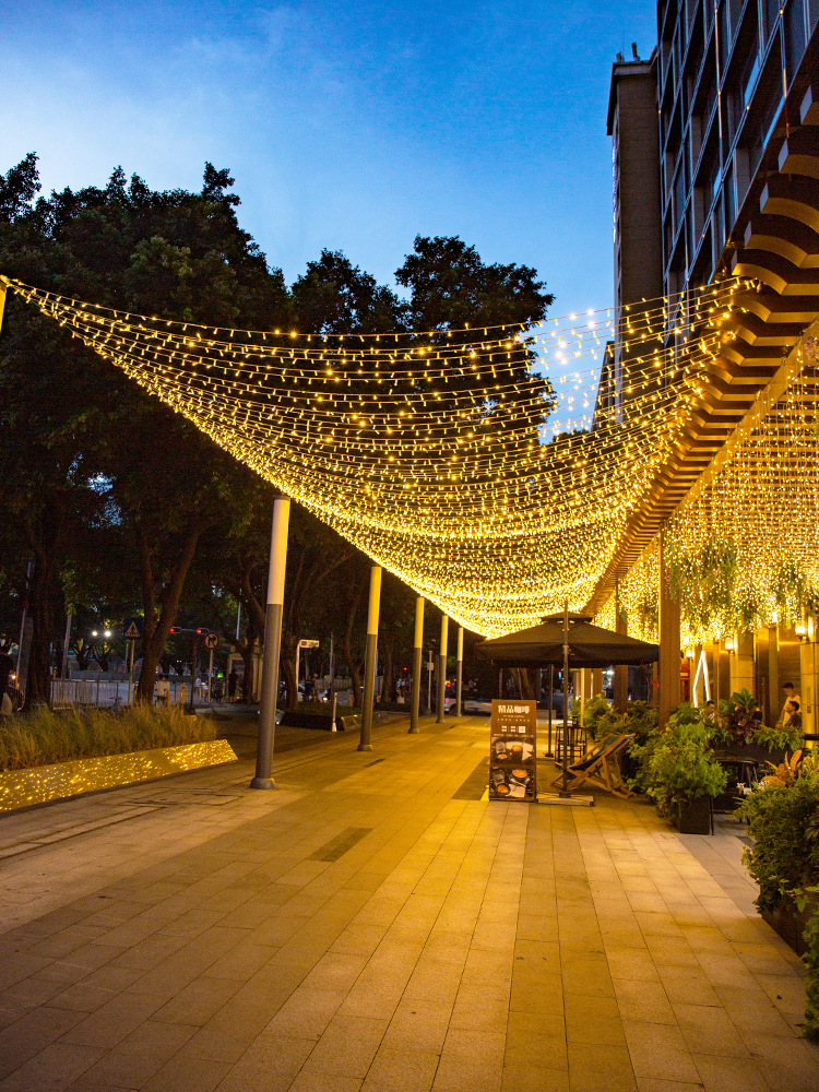 LED red lights for Christmas decoration, outdoor starry sky flashing lights, star strings of lights Specification image