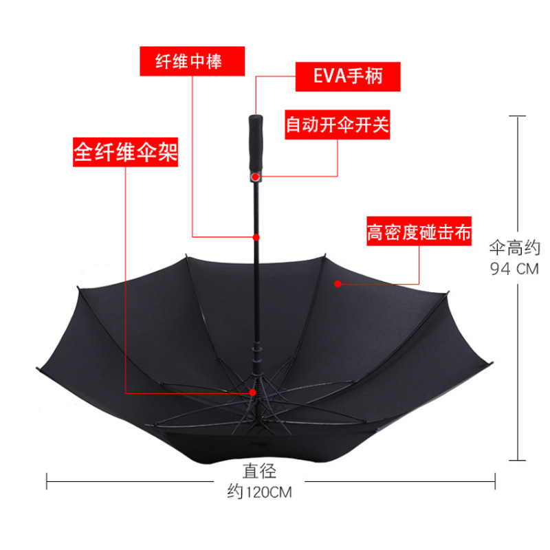 高尔夫伞4s/制logo长白底实物图