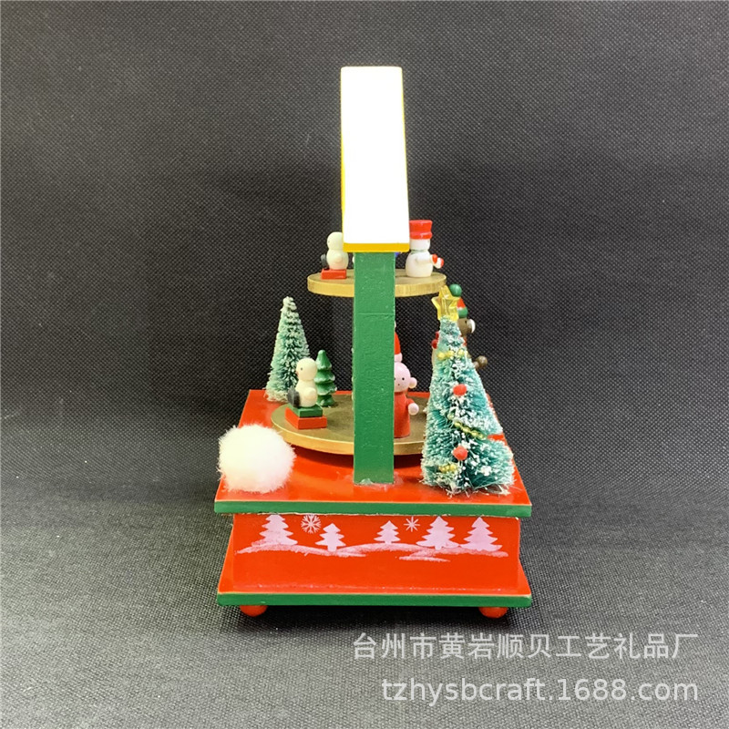 圣诞节 圣诞礼物工艺礼品木音乐盒 音乐铃 八音盒 可来图来样详情图4