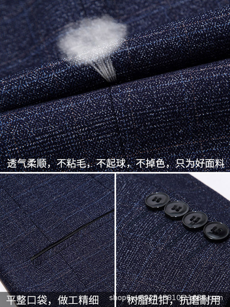 Middle-aged men's casual suit jacket, 40-50 years old dad's suit, single piece of wool suit jacket for spring and autumn for middle-aged and elderly people Specification image