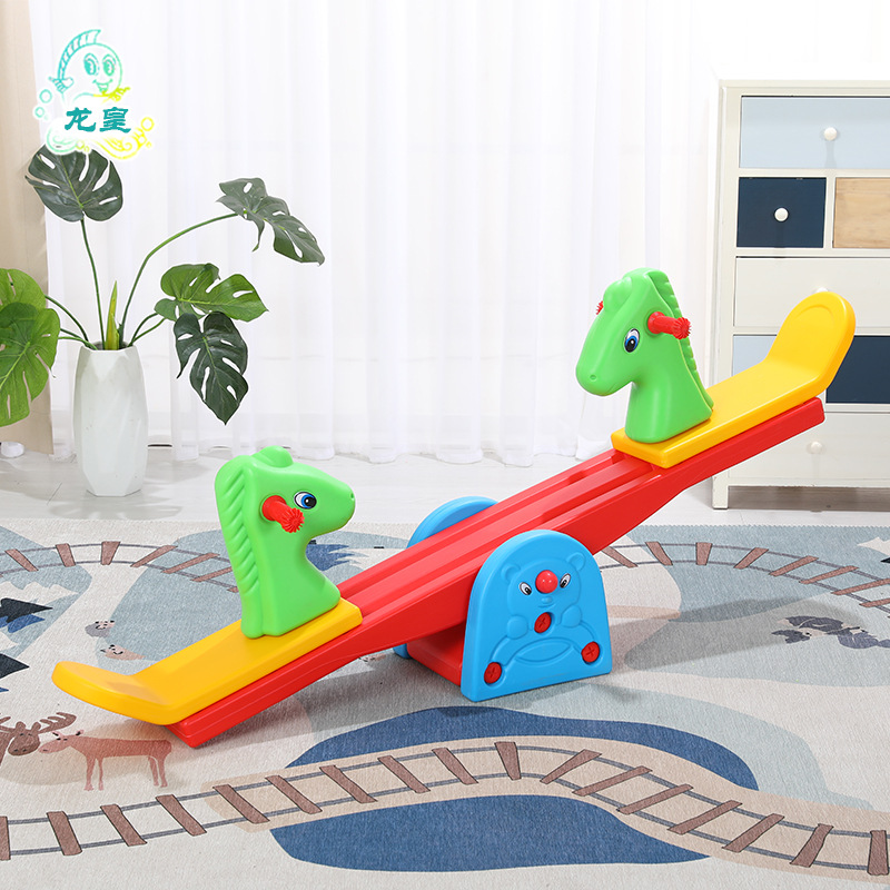 幼儿园儿童户外翘翘板双人动物双色塑料摇马 儿童室内玩具摇摇马详情图2