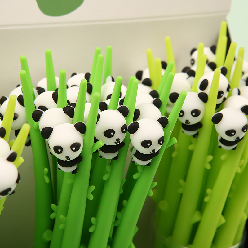Panda Cute Stationery Pen Bamboo Branch Pen Pole Student Neutral Pen New Creative Cartoon Pen Custom Wholesale details Picture