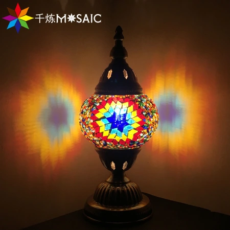 Qianlian Turkish small table lamp, retro exotic bedroom, living room, dining room lamp, hotel and homestay, Southeast Asian handmade table lamp Qianlian Turkish small table lamp, retro exotic bedroom, living room, dining room lamp, hotel and homestay, Southeast Asian handmade table lamp