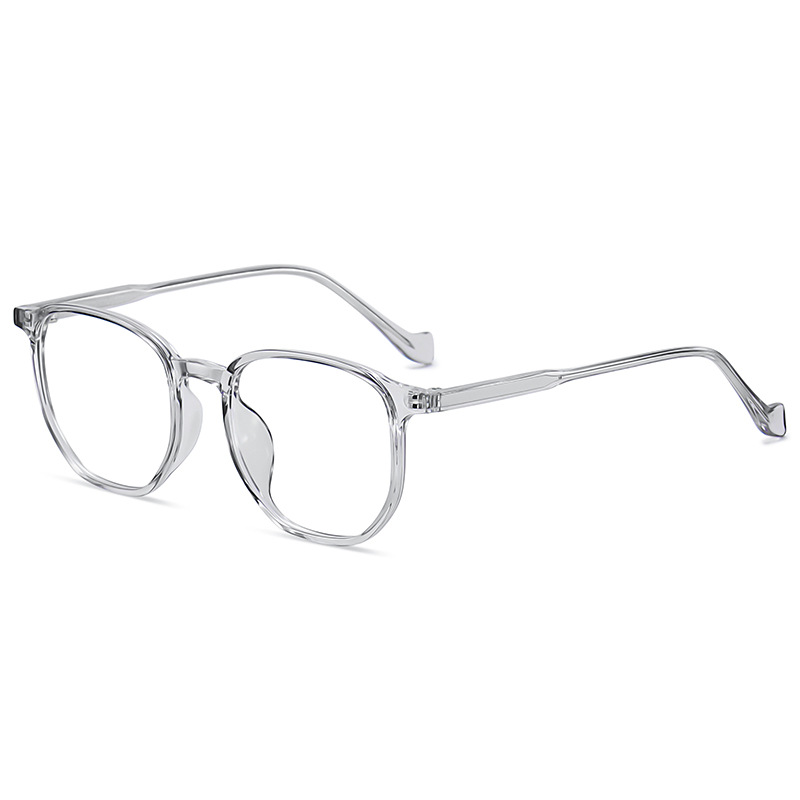 阿莎露网红新款TR90眼镜框不规则透明框板材插芯镜腿韩版素颜眼镜详情图5