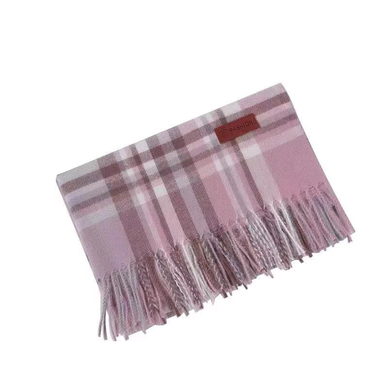Classic British Plaid Scarf For Women Autumn-Winter Vintage Fashion Thickened Warm Shawl Korean Version Of The Tassel Bib Item Picture