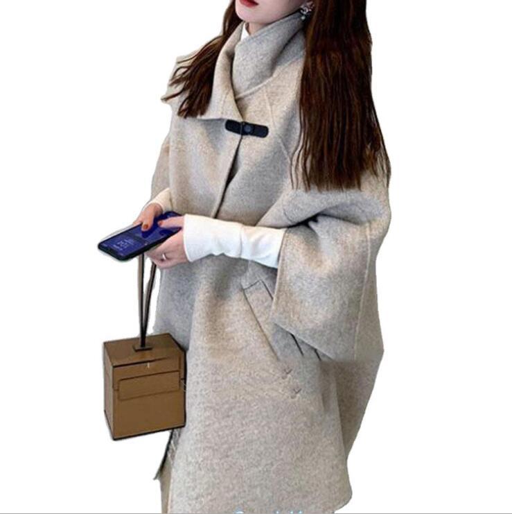 A new Korean-style casual mid-length woolen coat for autumn and winter in stock Item Picture