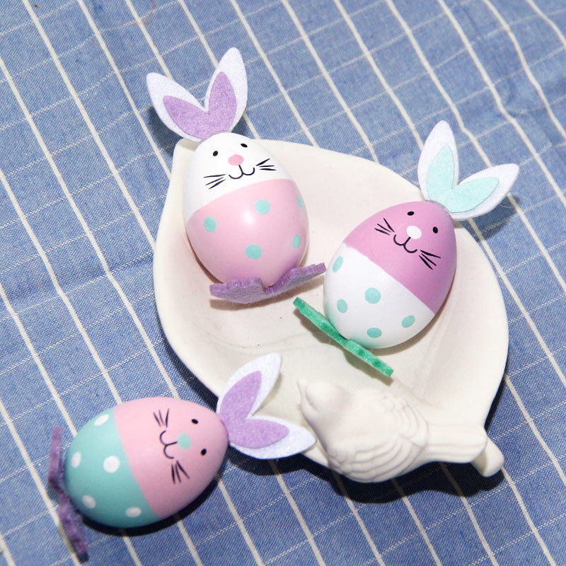 Easter Purple White Green Bunny Eggs Kindergarten Holiday Gifts Plastic Children's Toys Display Application Scenario