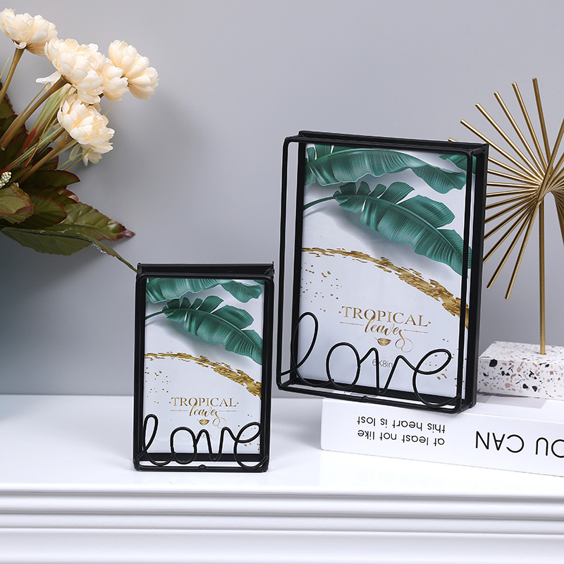 LOVE方形相框摆台 创意时尚韩式可挂墙十寸相片框家居装饰礼品.细节图