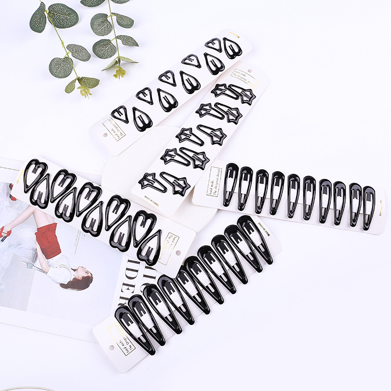 Foreign Trade New Hairpin Europe And The United States Amazon Manufacturers Direct Sales Explosive Fashion Black One-Word Clip Application Scenario