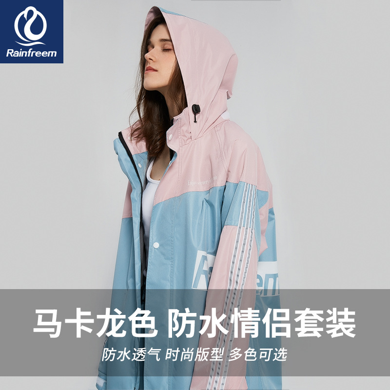 Cin-Feiman Raincoat Fashion Outdoor Adult Riding Reflective Breathable Raincoat Rain Pants Set Application Scenario