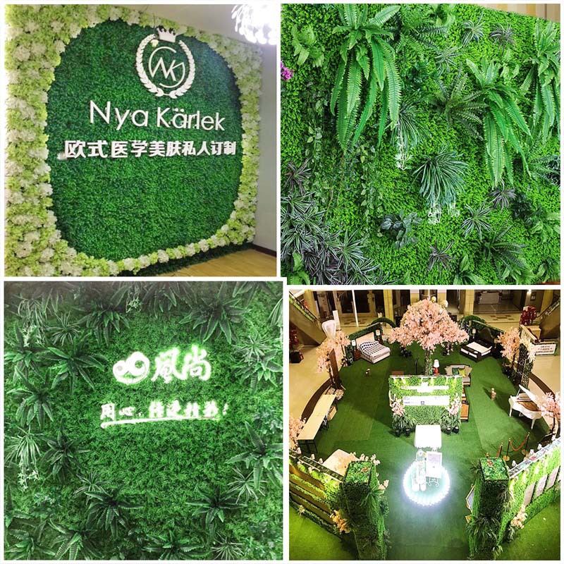 仿真植物墙/背景墙塑料草/门头店招形象细节图