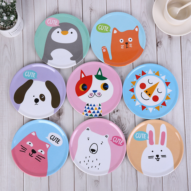 New Cute Little Animal Graphic Children's Cartoon Tray Small Heat Cushion Plate Fruit Tray Plate details Picture