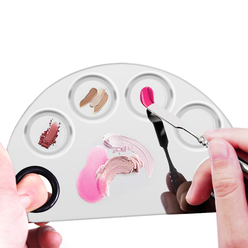 Cross-border stainless steel nail and makeup palette, color board with palette sticks, vein knife, sandpaper bag packaging shanilak Specification image