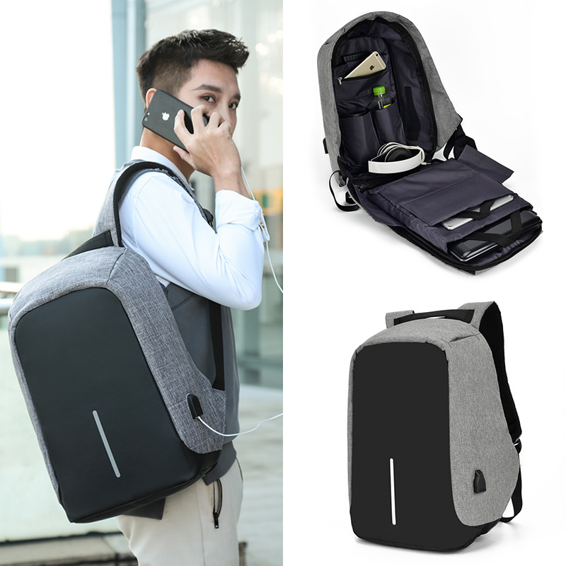 男士背包 大容量户外防盗商务双肩包多功能防水USB充电平板电脑包