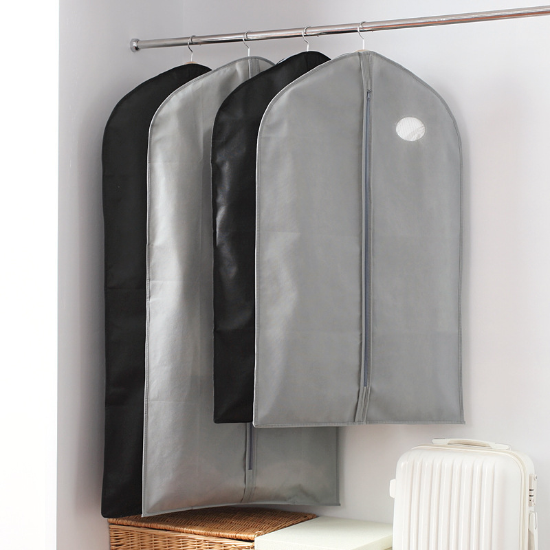 高端无纺布加厚防尘罩挂衣袋家用西服大衣可视窗羽绒服长款收纳套