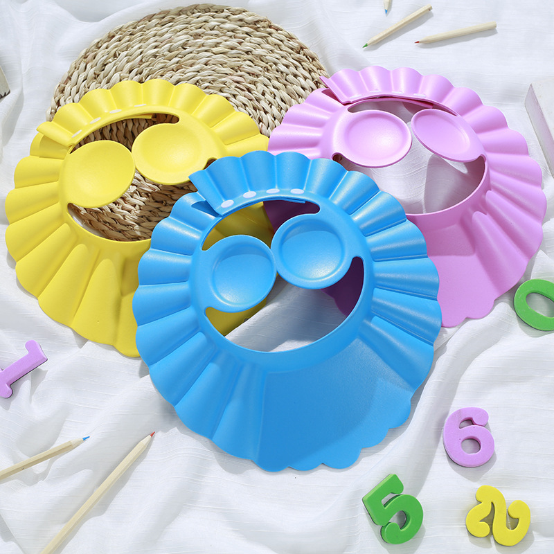 ODM Factory Baby shampoo Cap Adjustable Child ear protection Shampoo cap Baby shampoo cap ear protection shower cap full figure