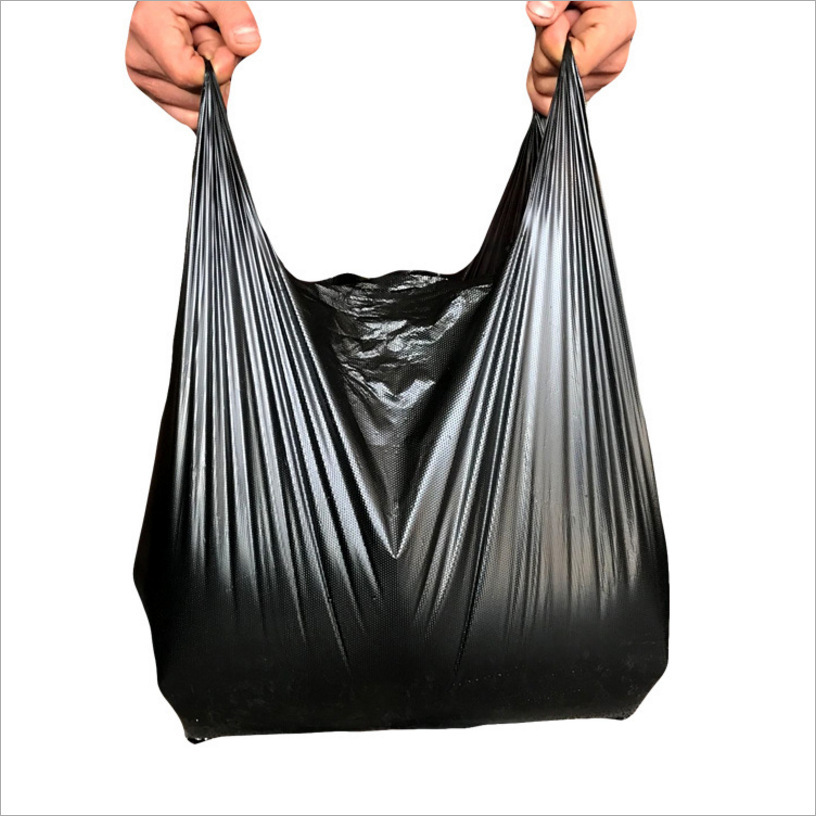 【50个垃圾袋】垃圾袋家用加厚一次性黑色背心式手提式拉圾塑料袋详情图5