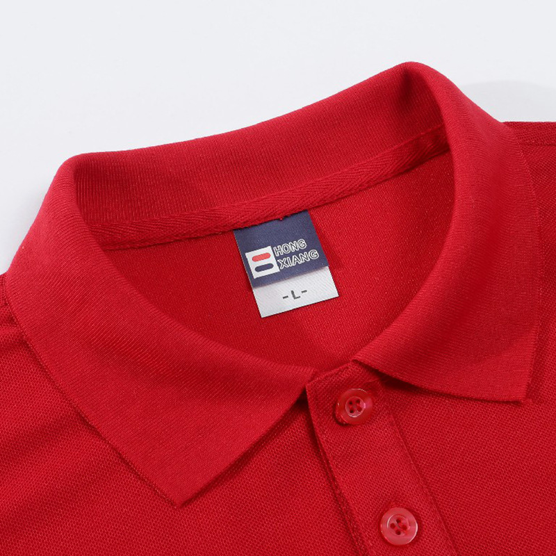 Summer Polo Shirt Work Clothes Custom Printed Logo Cotton Short Sleeve Lapel Cultural Advertising Shirt Printed Word T-Shirt Embroidery details Picture