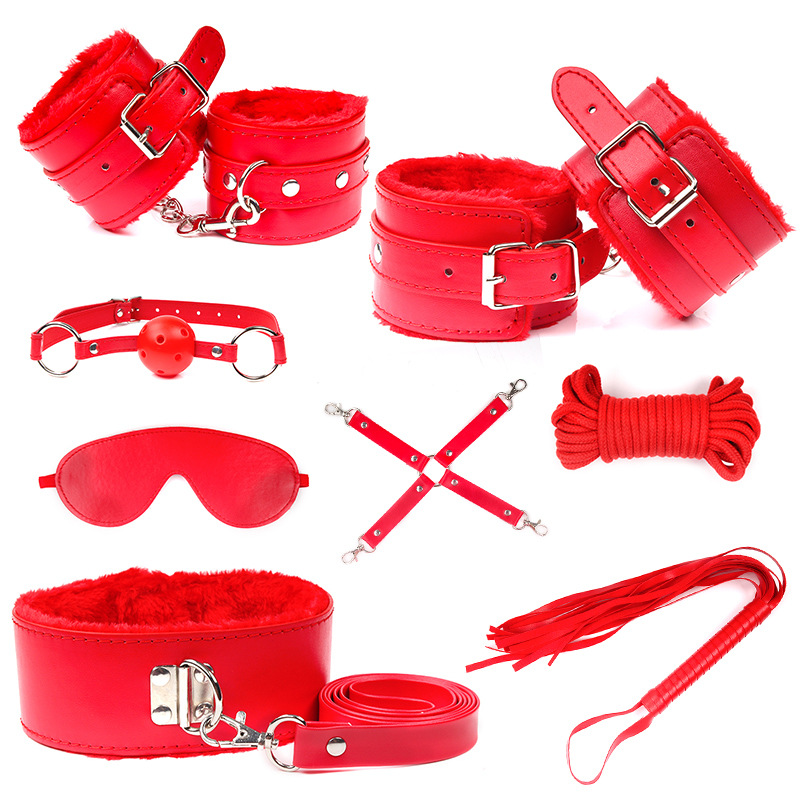Adult sex toys Alternative toys 8-piece sm flirting props binding 8-piece set alternative torture sex toys sex underwear Application Scenario