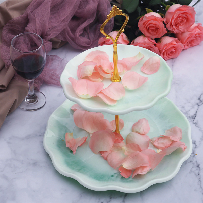 diy crystal drip mold Two-layer fruit tray tea table three-dimensional lace tray coaster resin drip mold details Picture