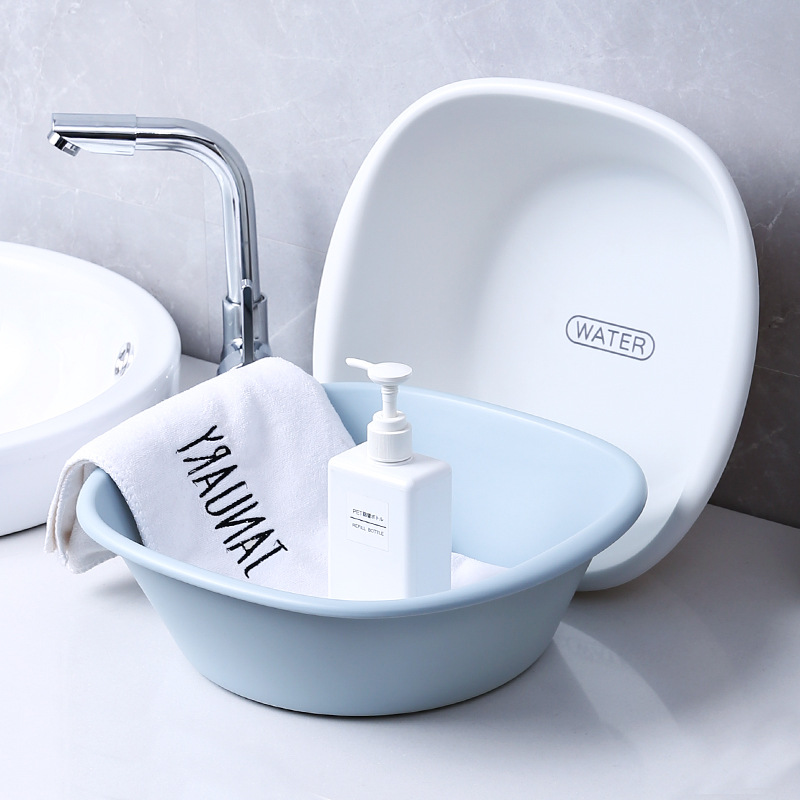 Thickened washbasin, small baby, children and student washbasin, household vegetable washing basin, large plastic foot and laundry basin