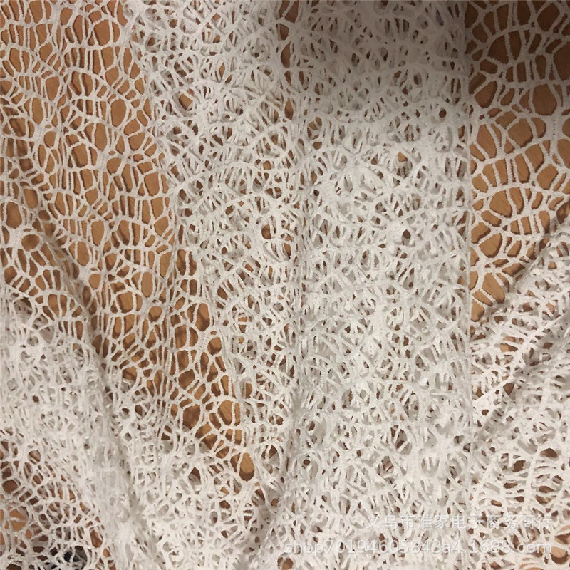 厂家现货直销涤纶乱网 渔网网布 蕾丝花边面料 服装衣裙辅料定制产品图