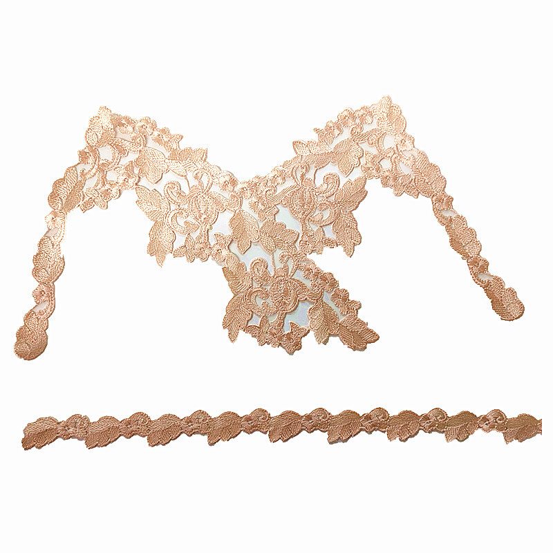Manufacturers Direct Embroidery Lace Fun Pajamas Polyester Water Soluble Lace Light Orange Underwear Clothing Accessories Item Picture