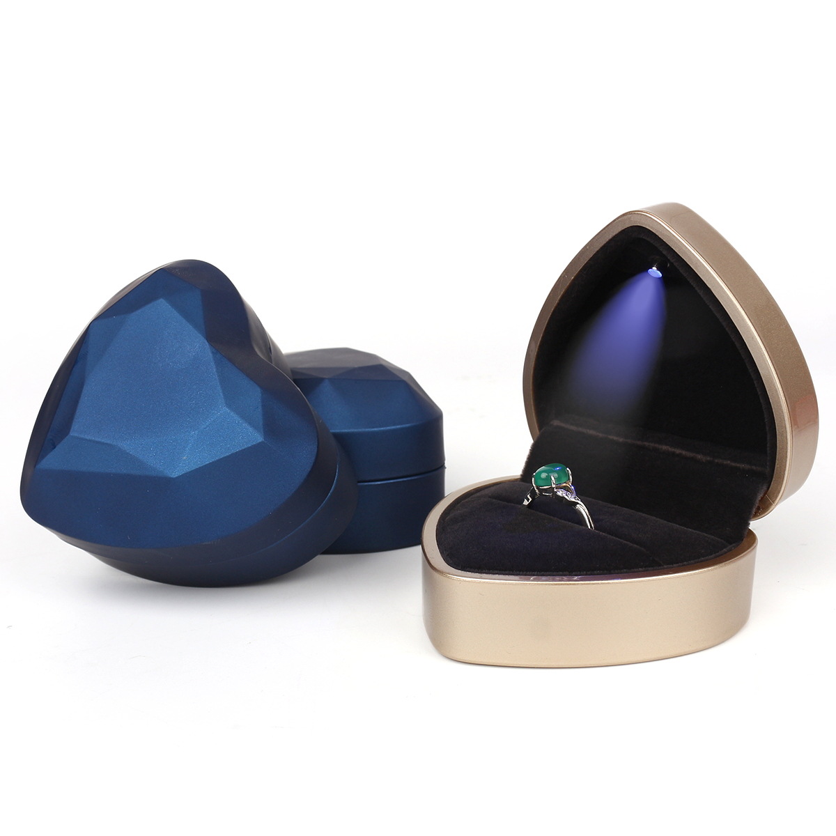 Heart Shaped Led Light Earrings Jewelry Box Jewelry Box Gift Ring Box Jewelry Box Necklace Box Storage Box Packing Box details Picture