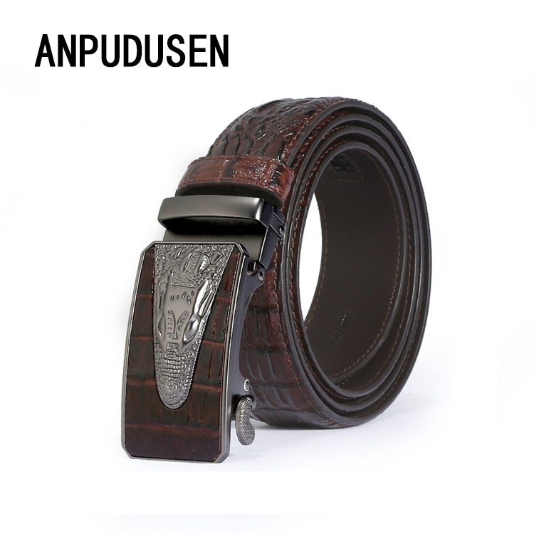 Men's Belt 2020 New Leather Alligator Business Belt Alloy Automatic Buckle Belt Wholesale Application Scenario