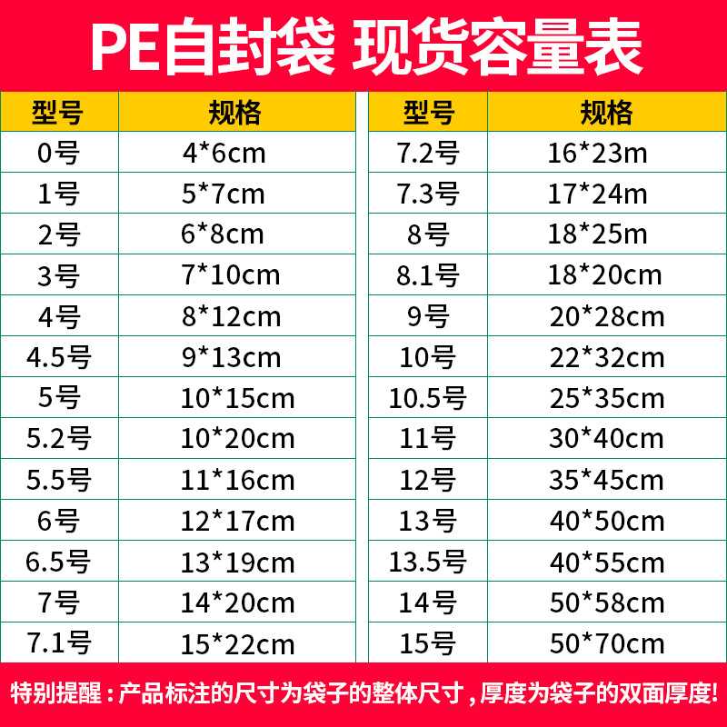 塑料食品袋实物图