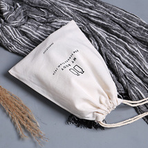 棉布束口袋创意帆布抽绳袋定做空白束口袋首饰收纳棉布袋