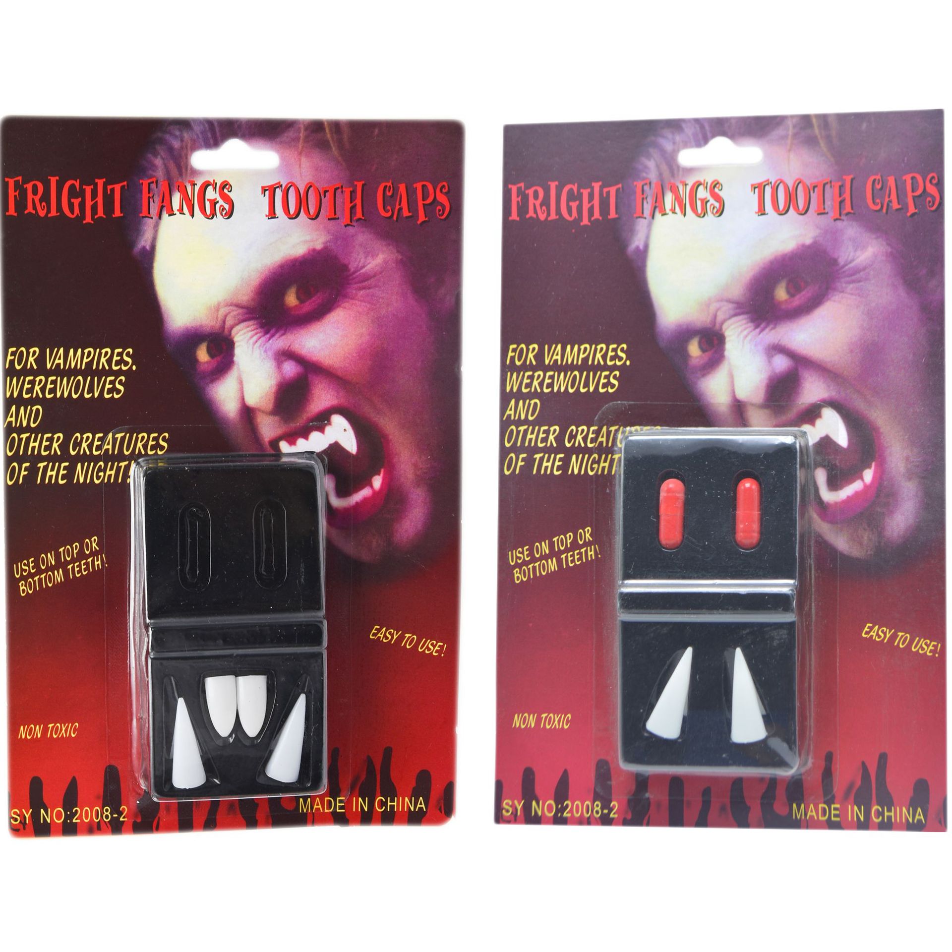 跨境万圣节装扮影视道具血丸假牙白色僵尸尖牙假牙牙齿整人玩具