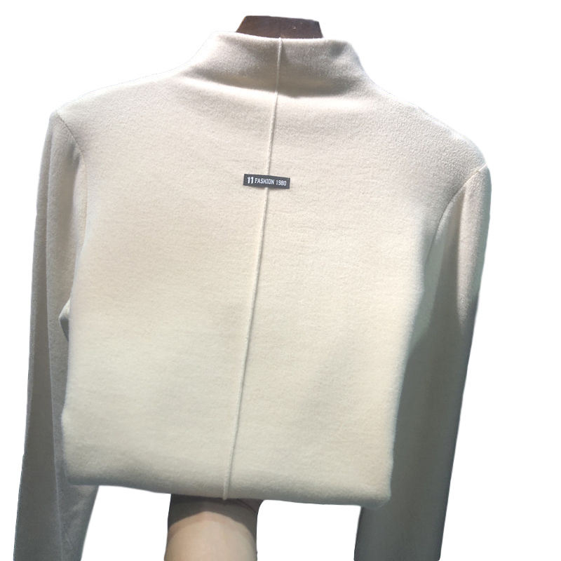 Wholesale of women's clothing one-piece consignment 2021 new autumn and winter double-sided German velvet base shirts, women's sweatshirts and high-neck tops Item Picture