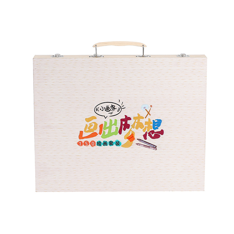 厂家直销150色水彩笔套装 儿童画笔绘画工具套装木质画笔礼盒详情图5