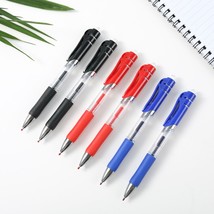 K35按动中性笔0.5mm黑色笔签字笔批发红色蓝色弹簧笔学生用