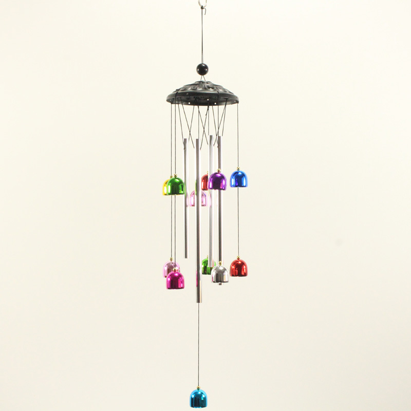 Factory Direct Metal Pipe Wind Chimes Hanging Decoration Color Bell Pendant Retro Butterfly Hanging Decoration Balcony Garden Decoration Application Scenario