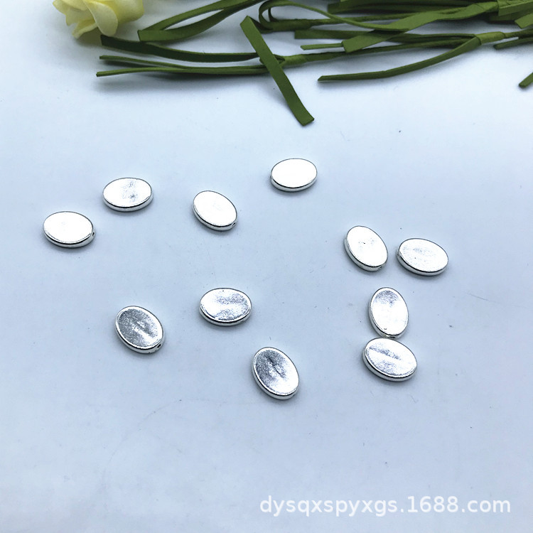 DIY alloy elliptical beaded material accessories for bracelets, necklaces, and perforated beads are sold directly by the manufacturer details Picture